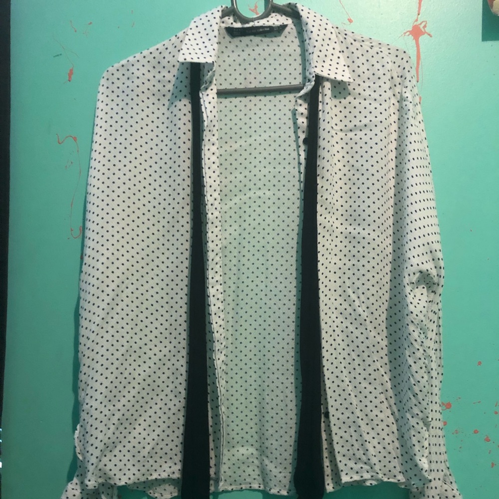 Polka Dot Button Down Shirt